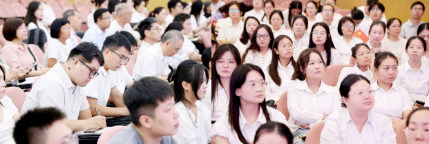  新聘教职工认真听讲